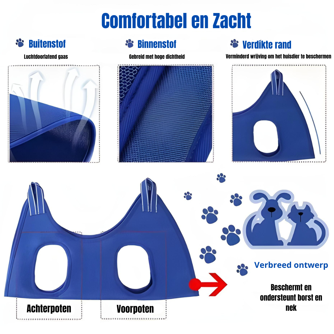 Huisdier Trim Hangmat - Blauw